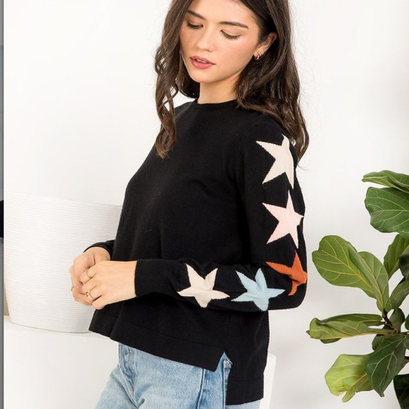 THML Tops - NWT - THML Star Sleeve Knit Top